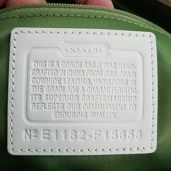 Coach Signature Stitch Frame Carryall Purse F15658 - Picture 5 of 8